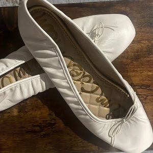 Sam Edelman white ballet flats